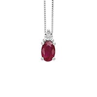 Collana Bliss Donna Stephanie in Oro bianco Rubino 0.60 Ct 20069993 - 20069993